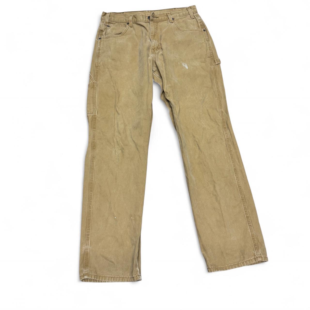 Tan Dickies carpenter pants in size 34x34