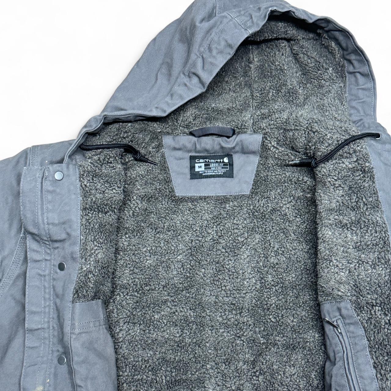 Carhartt Grey Utility Jacket Sherpa Lined Size M