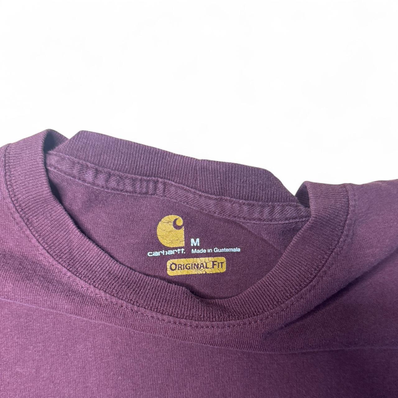 -carhartt burgundy pocket tee
