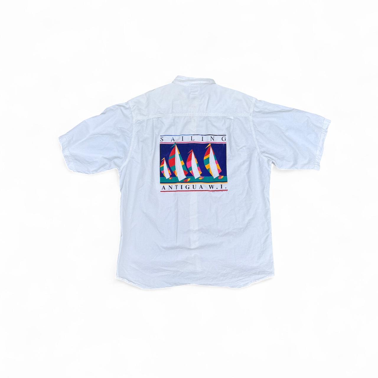 White World Sailing Team embroidered button-up shirt