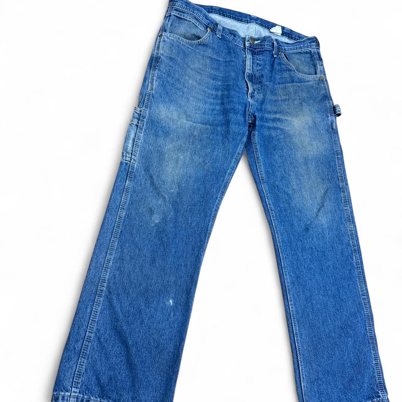 Blue denim carpenter jeans in size 34x29