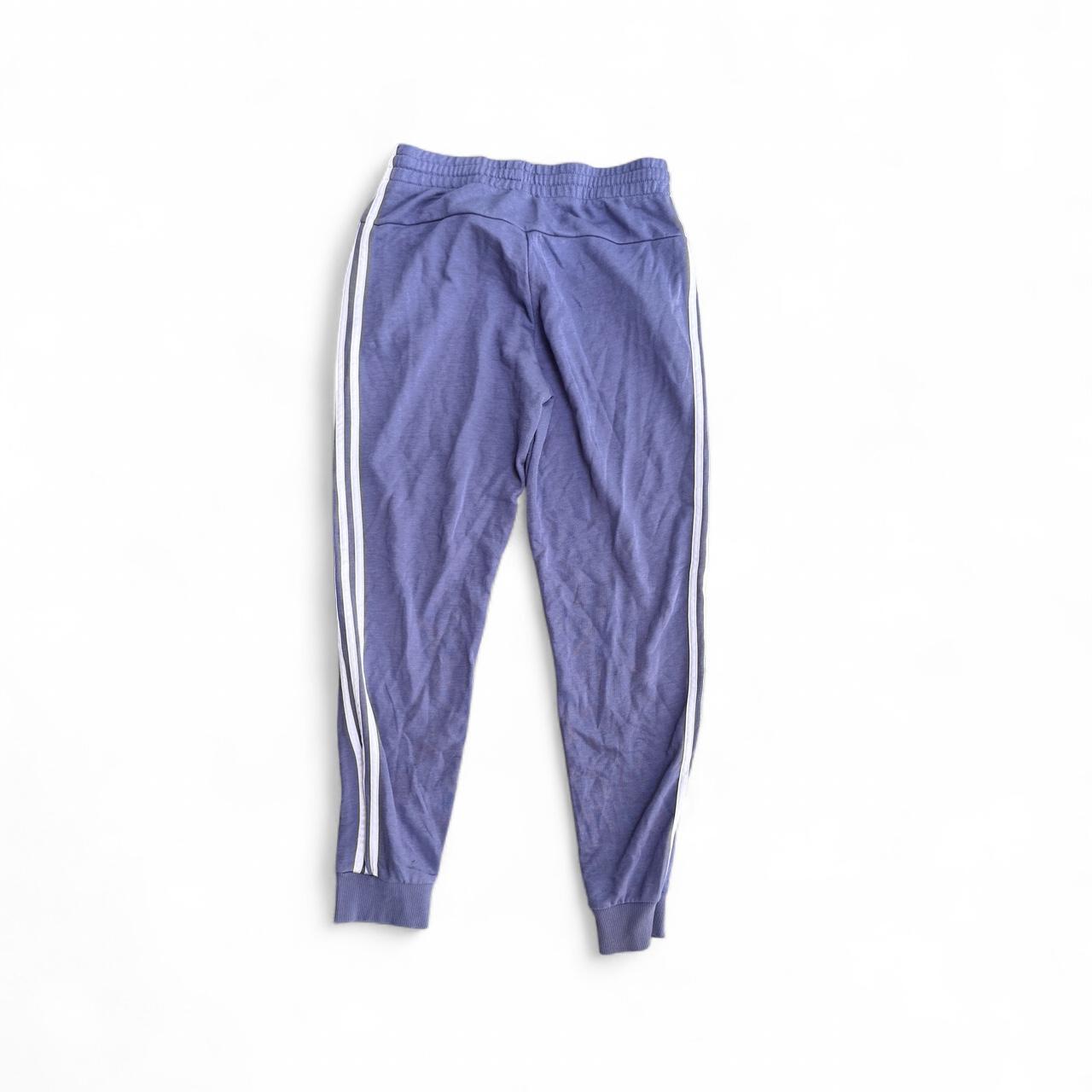 Adidas purple joggers with drawstring waist