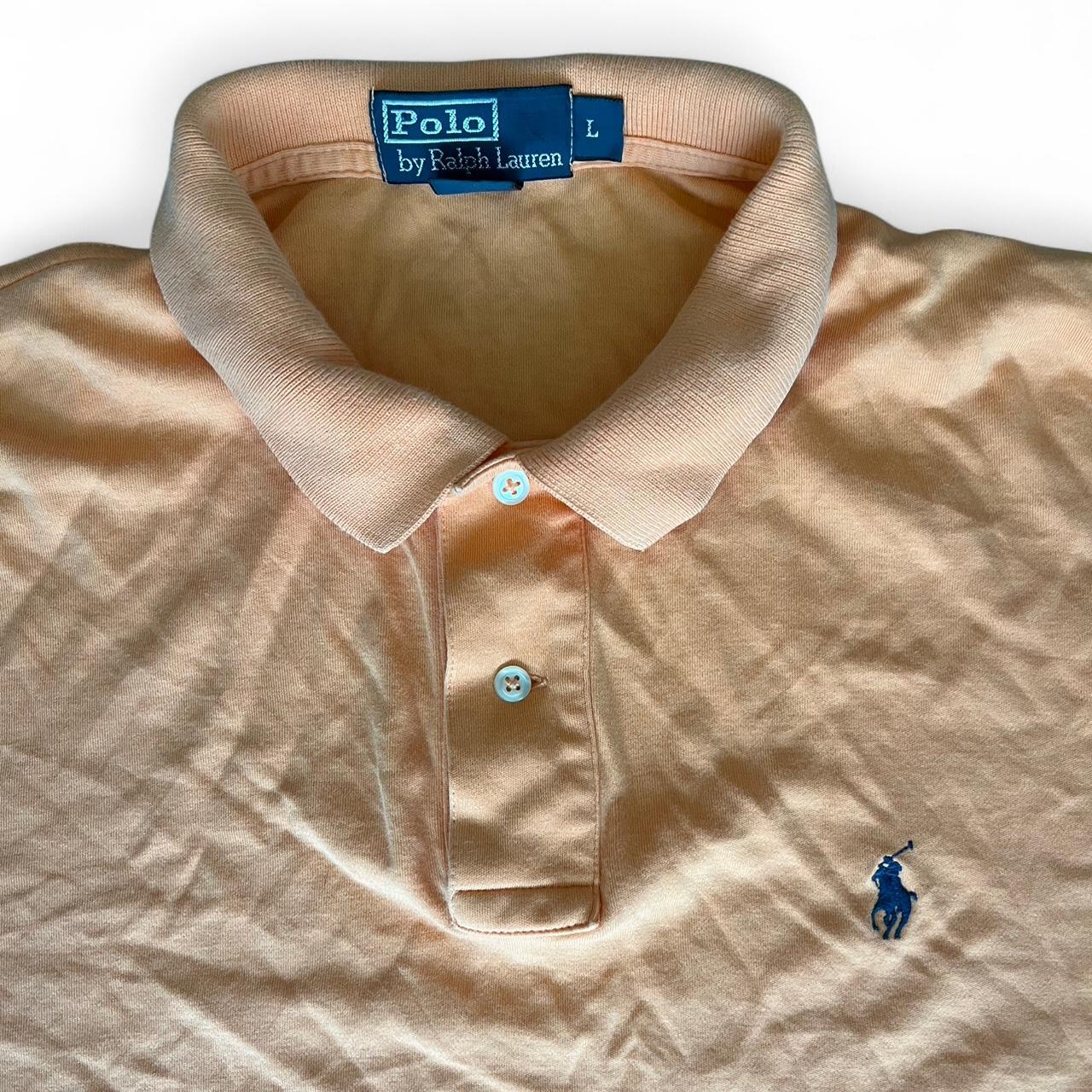 Peach orange Ralph Lauren Polo shirt in size Large