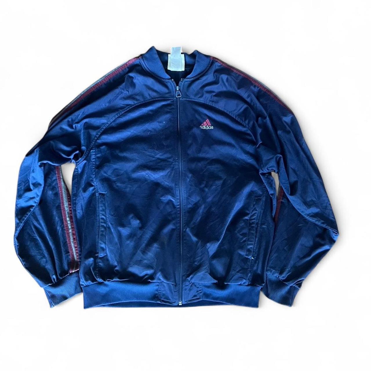 Vintage 90s Adidas track jacket in navy and purple