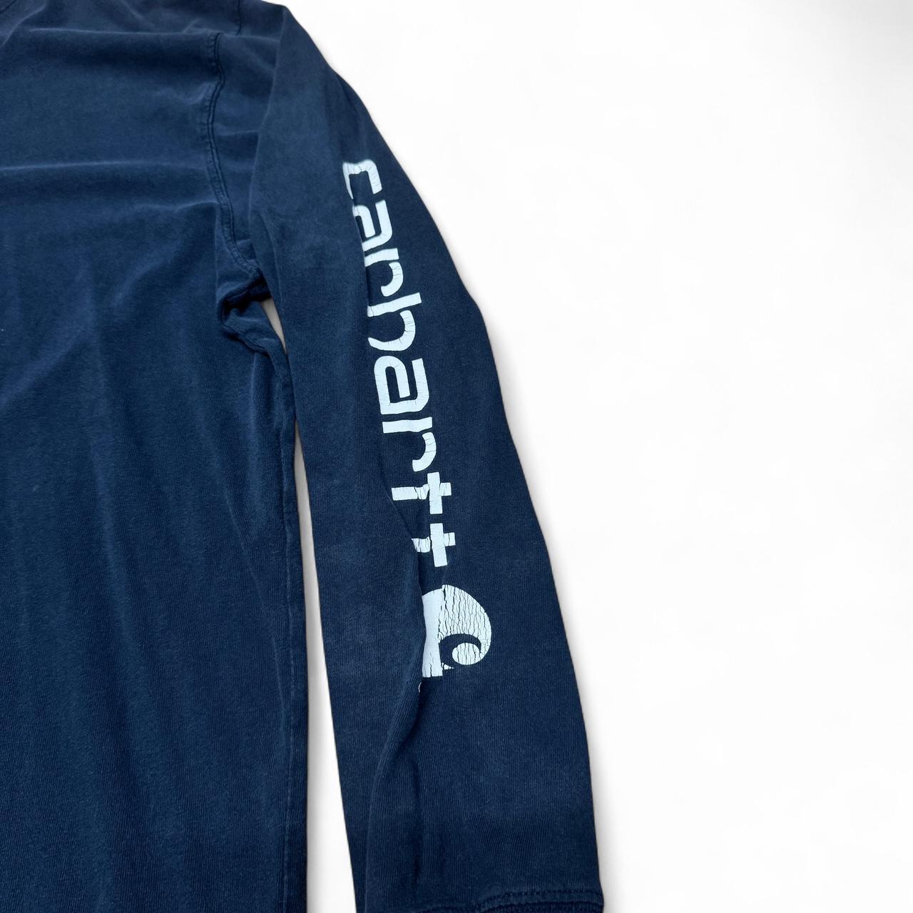 Blue Carhartt long sleeve tee in size XL Tall