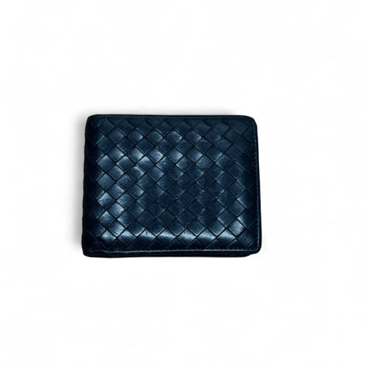 Bottega Veneta Black Leather Vintage Wallet