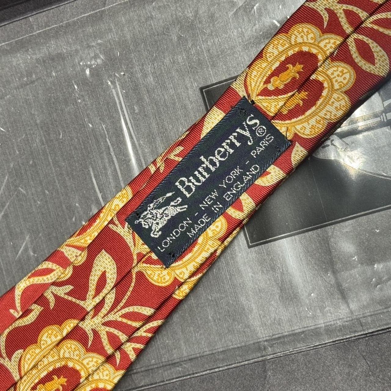 Burberry Red Paisley Silk Tie