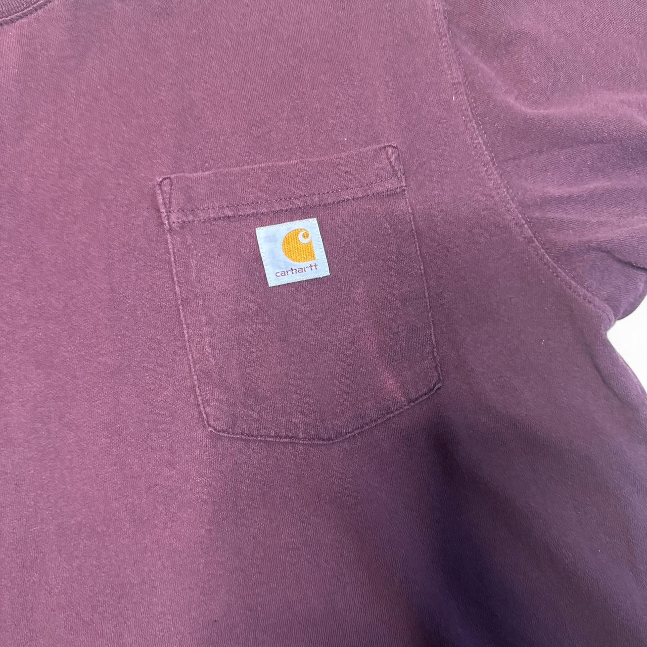 -carhartt burgundy pocket tee