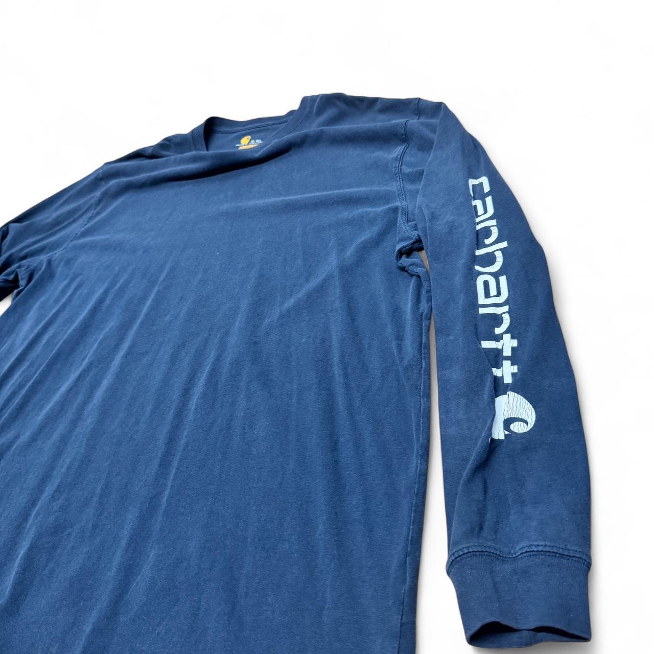 Blue Carhartt long sleeve tee in size XL Tall