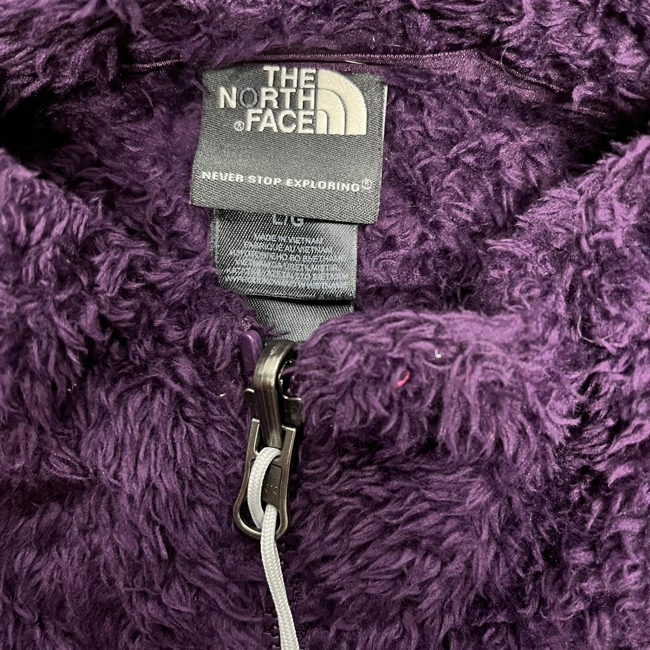 Women’s Purple North Face Fluffy Fleece – Full Zip – Size Large