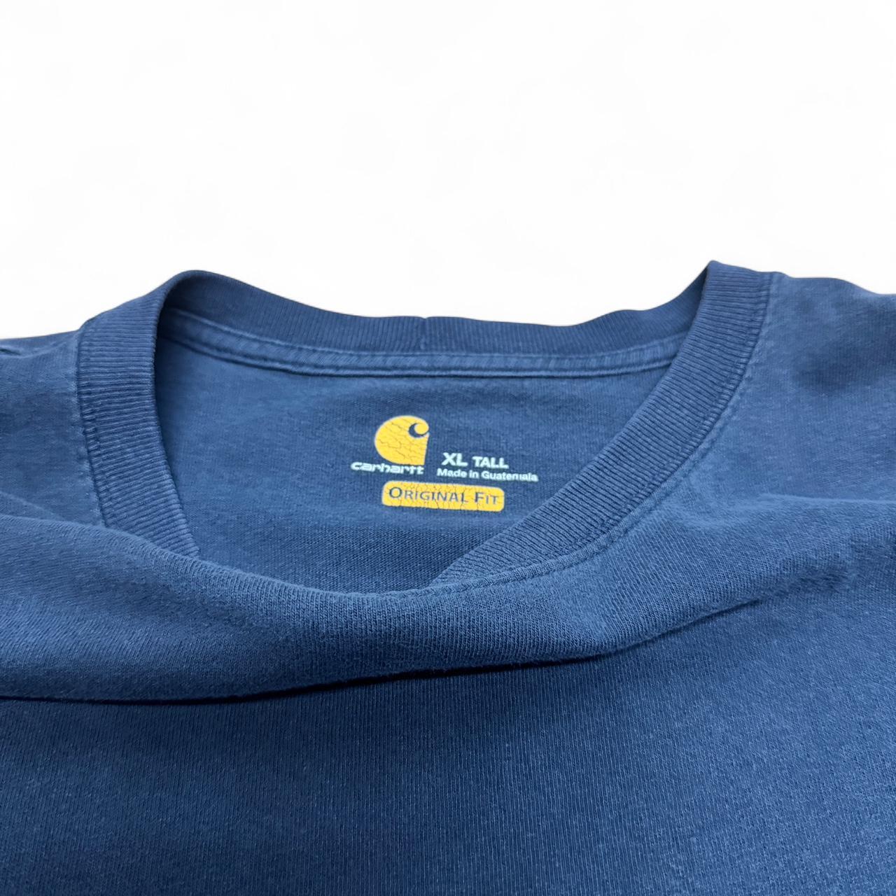 Blue Carhartt long sleeve tee in size XL Tall