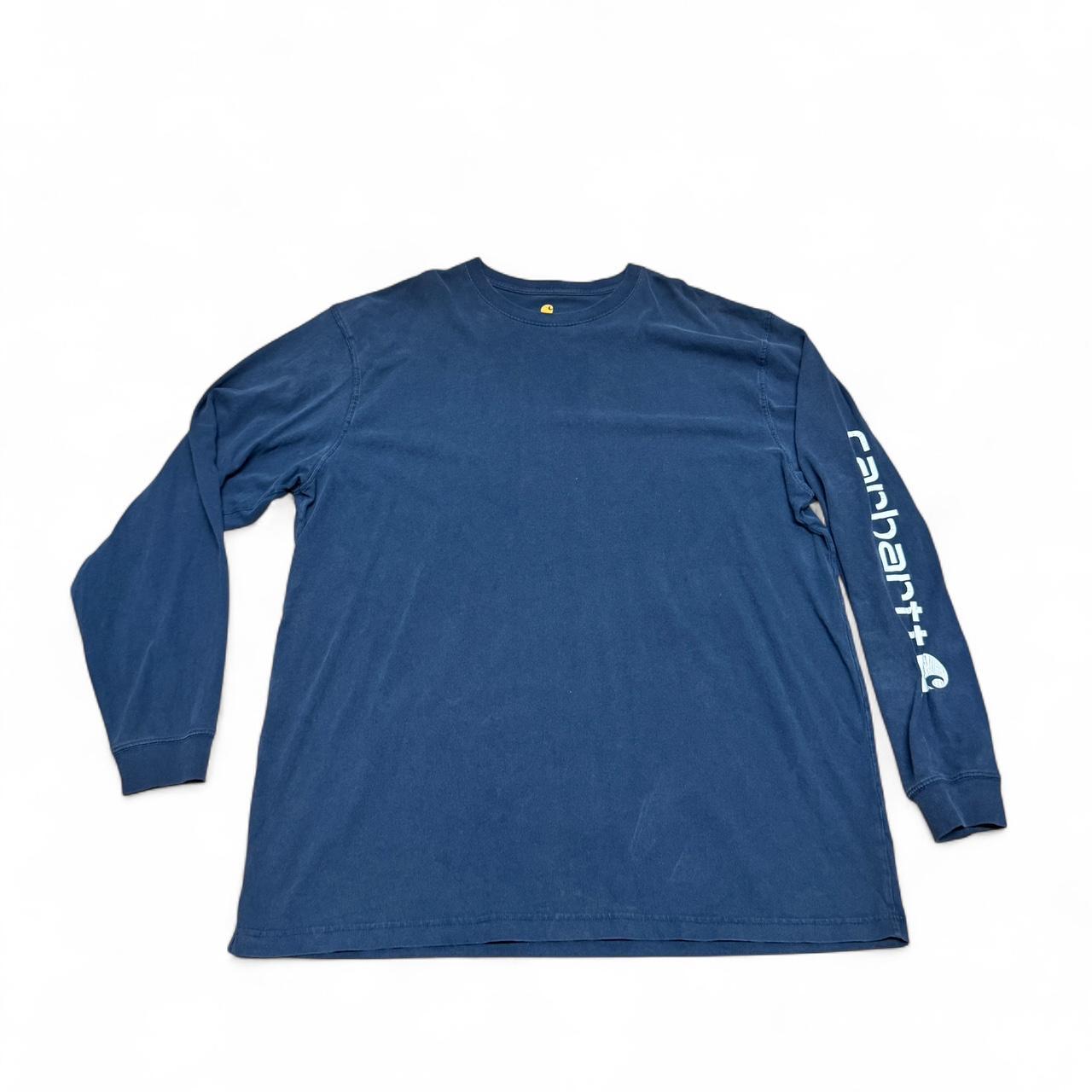Blue Carhartt long sleeve tee in size XL Tall