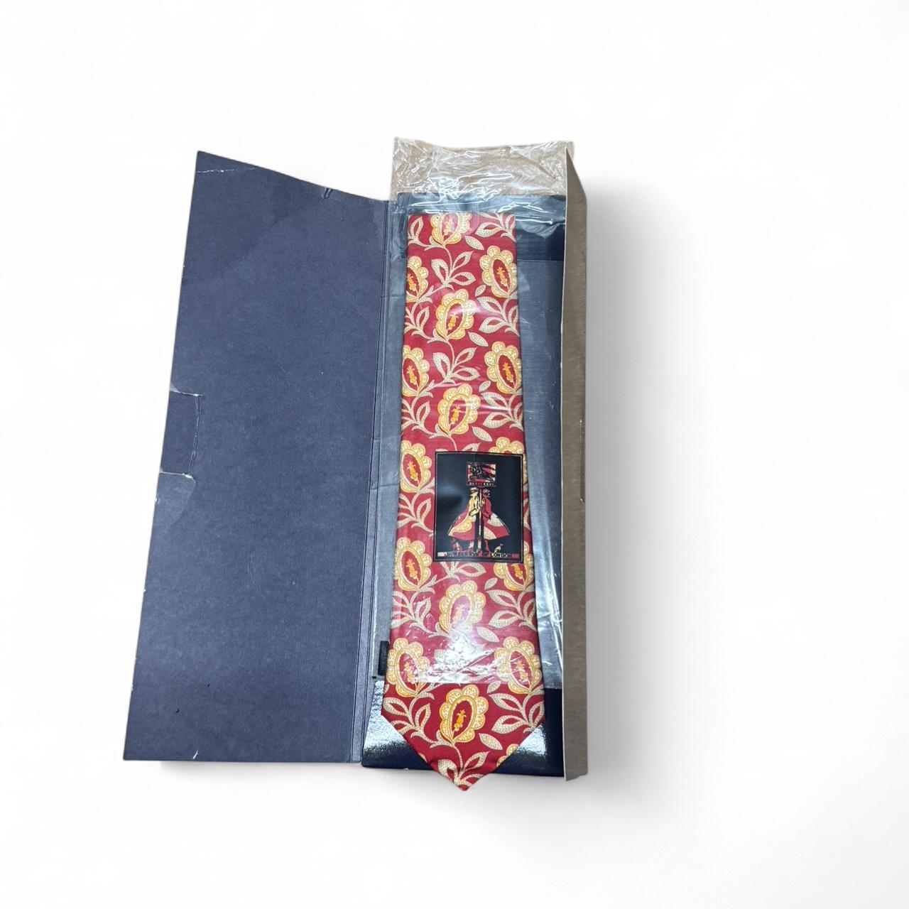 Burberry Red Paisley Silk Tie