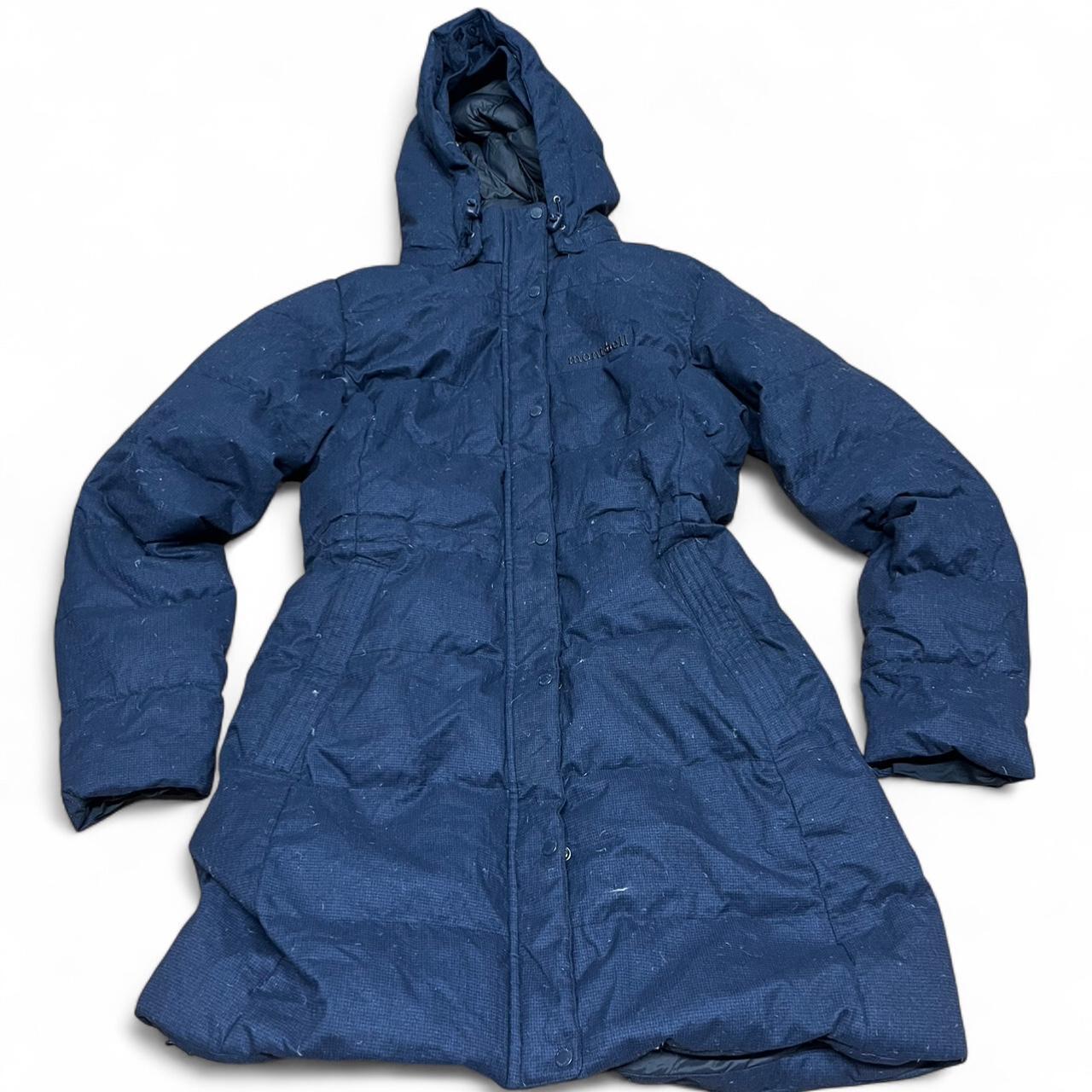 Montbell Herena Down Parka Women’s L Navy Long Hooded Coat RRP £260