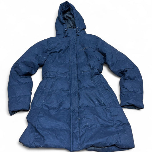 Montbell Herena Down Parka Women’s L Navy Long Hooded Coat RRP £260