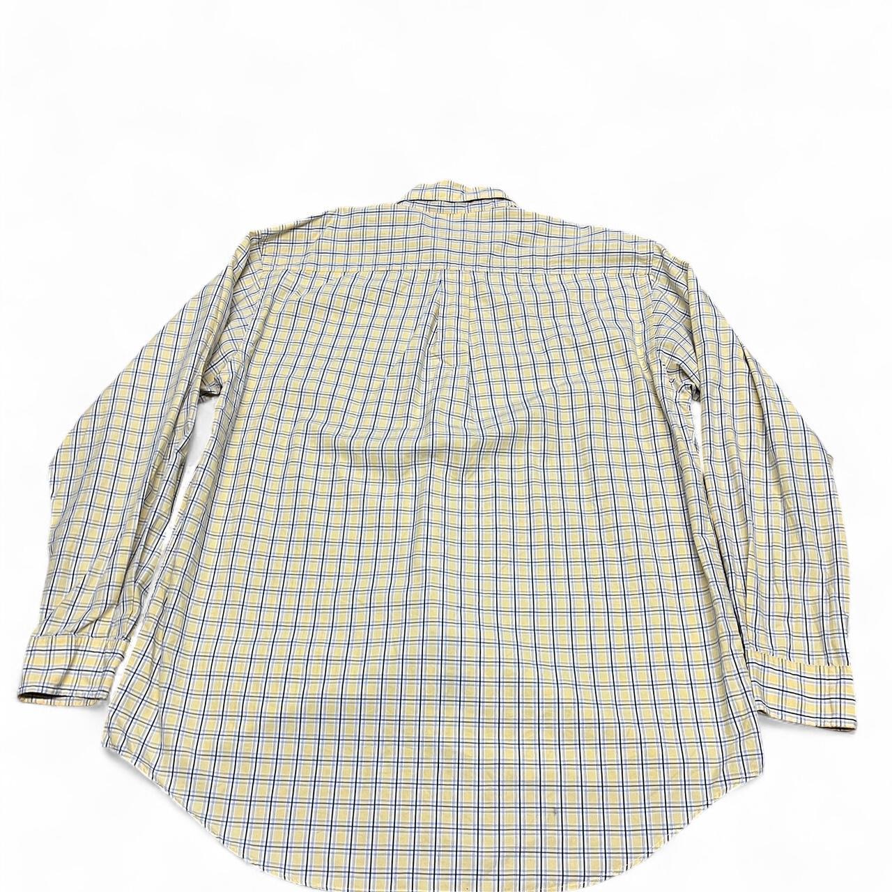 Yellow Nautica Button-Down Shirt – Checkered Pattern – Classic Prep Style