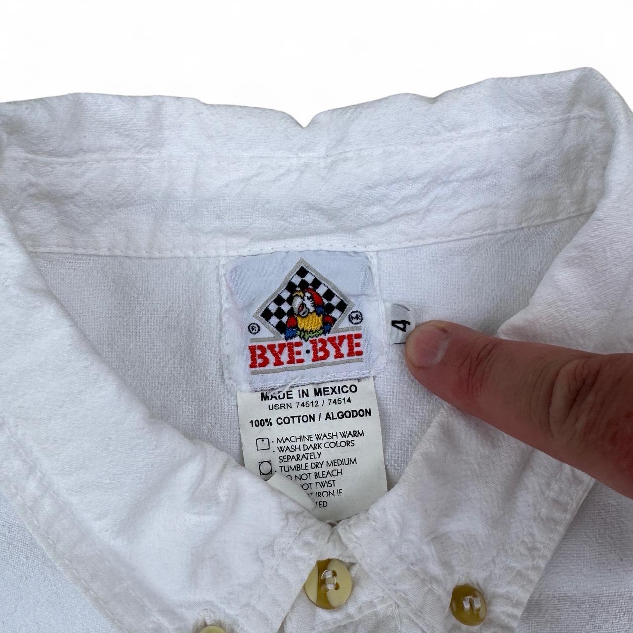 White World Sailing Team embroidered button-up shirt