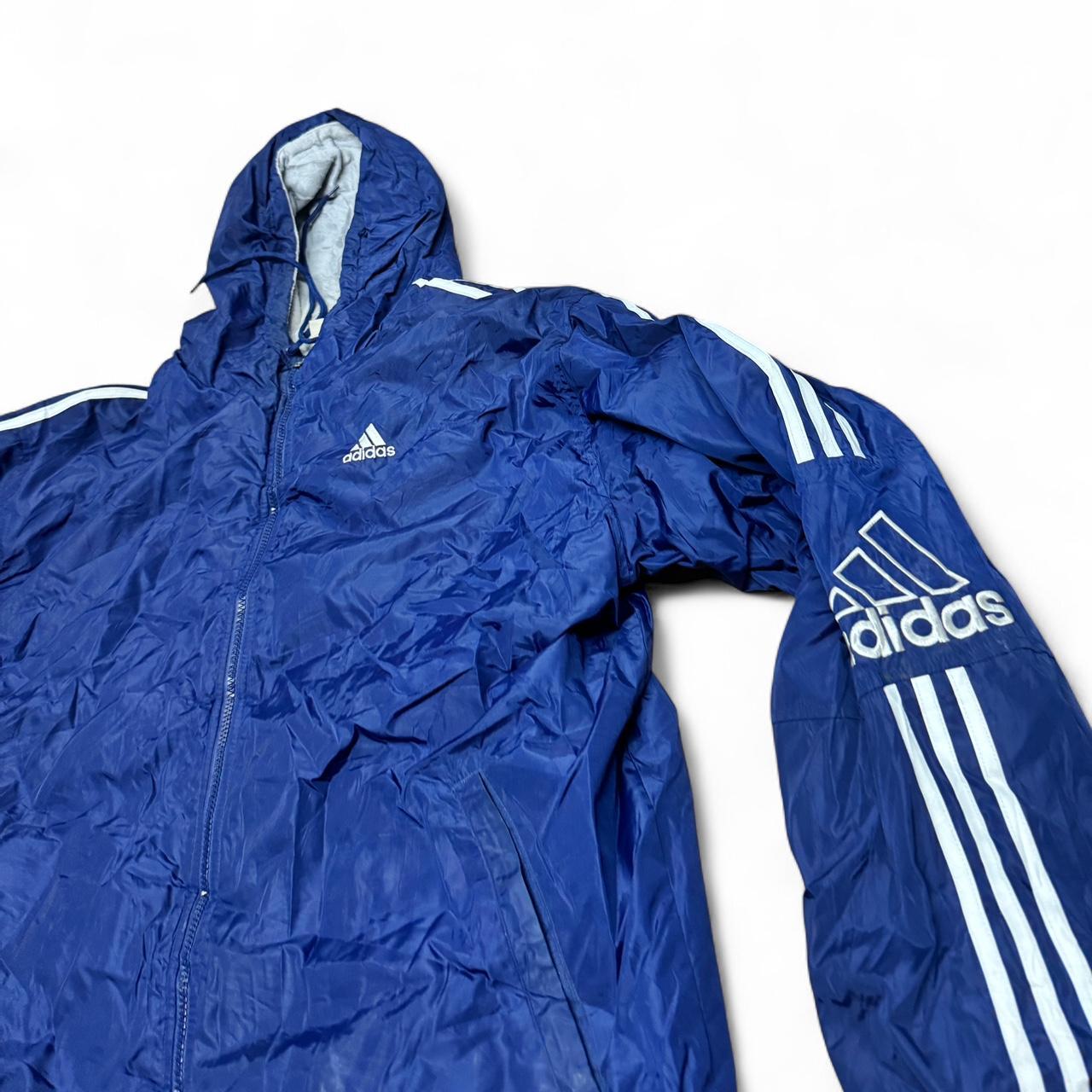 Adidas Blue Fleece-Lined Jacket – Size L (Early 2000s)
