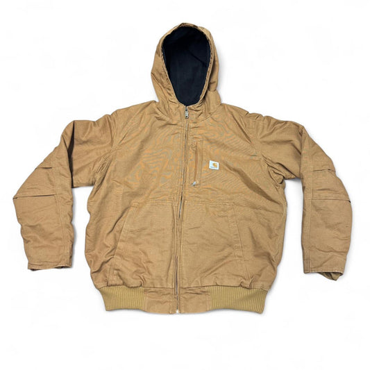 Carhartt Tan Active Jacket Fleece Lined Size M Loose Fit