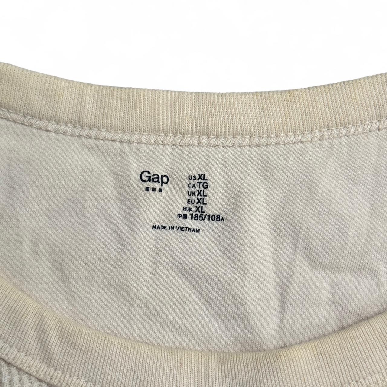Cream Gap long sleeve lightweight waffle tee