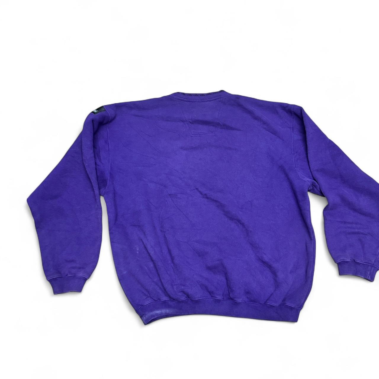 Vintage Adidas Equipment Purple Spell Out Jumper – Large