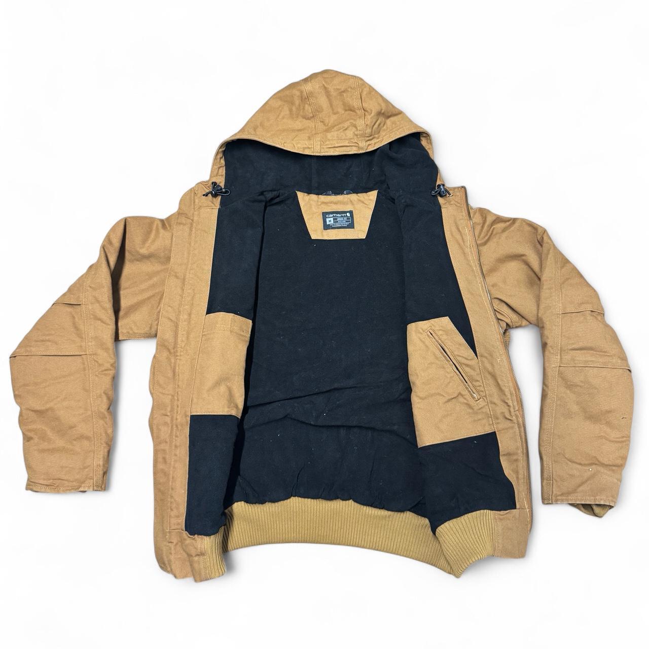 Carhartt Tan Active Jacket Fleece Lined Size M Loose Fit
