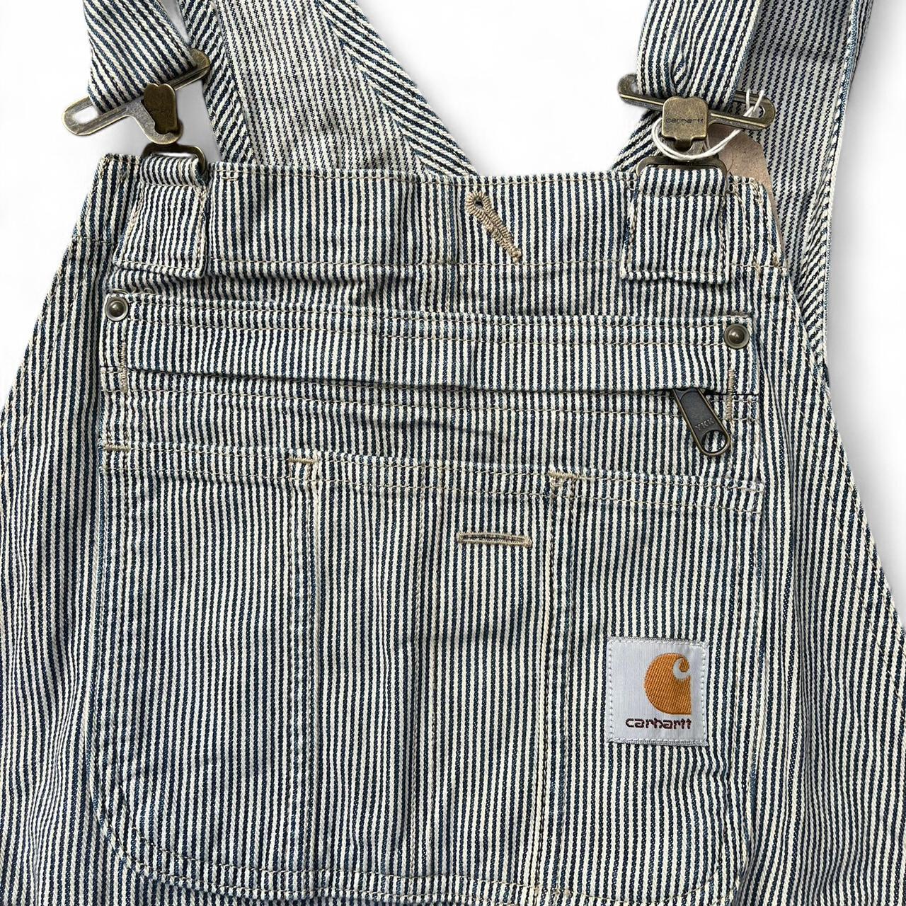 Carhartt Striped Denim Overalls – Size Small