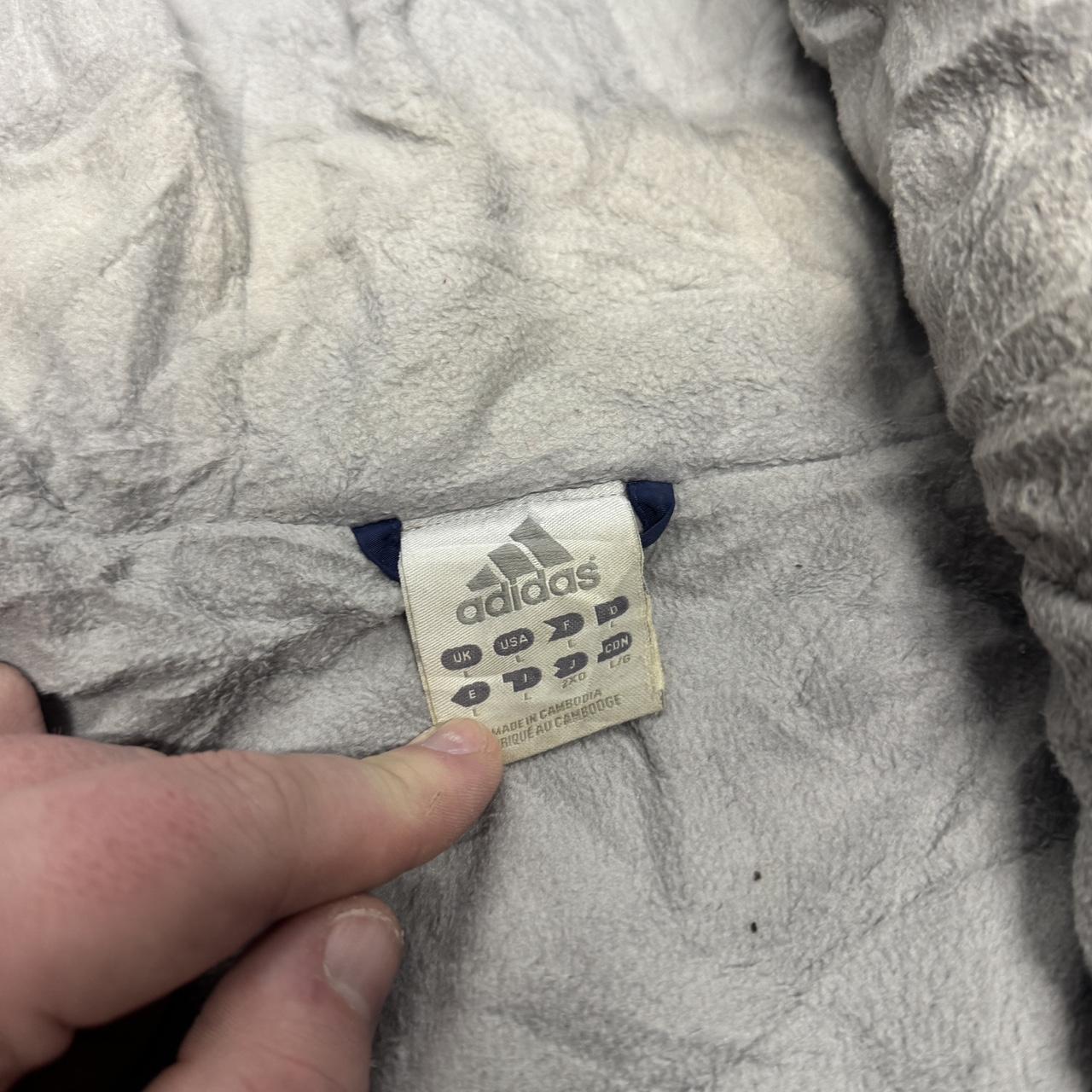 Adidas Blue Fleece-Lined Jacket – Size L (Early 2000s)