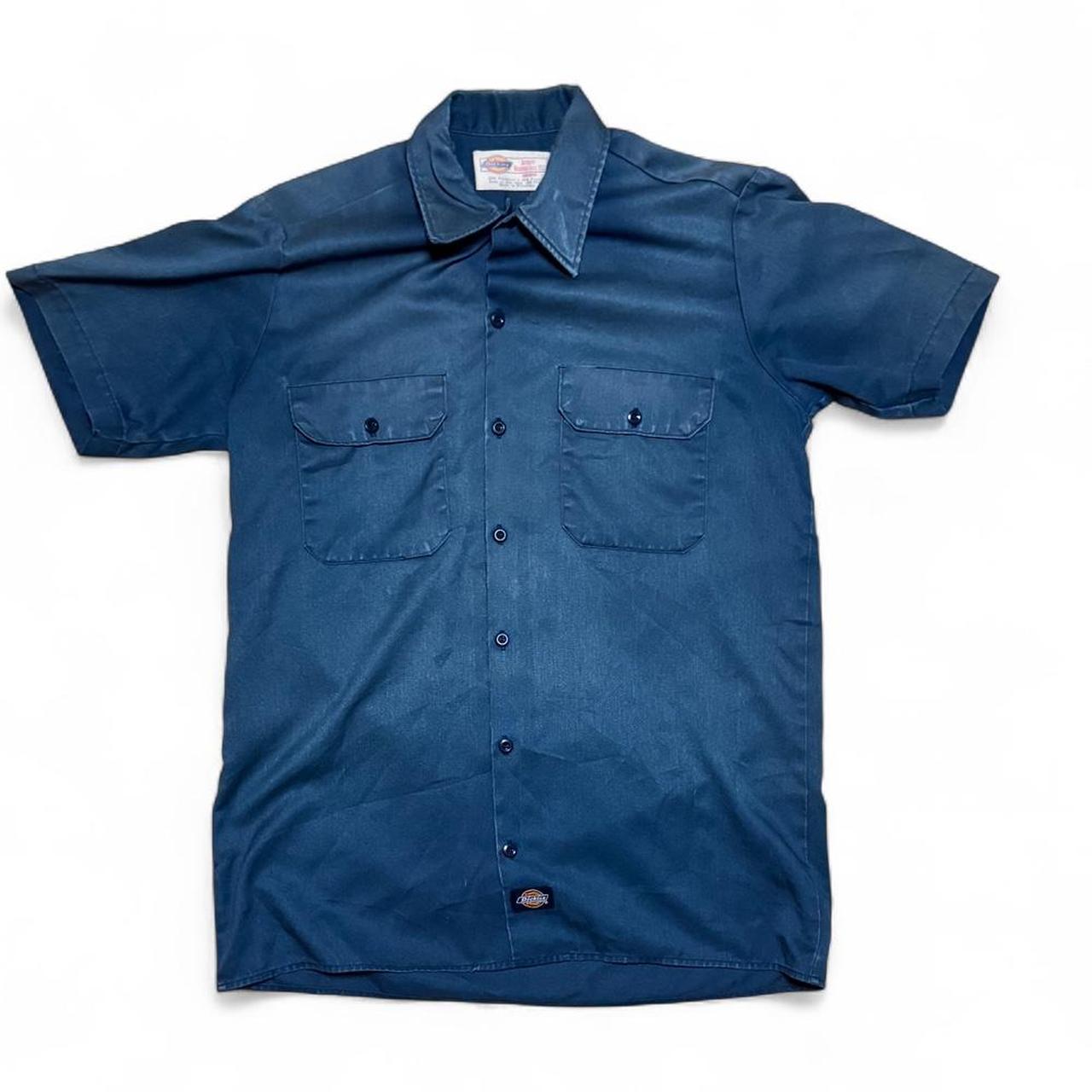 -blue/grey dickies vintage bowling shirt