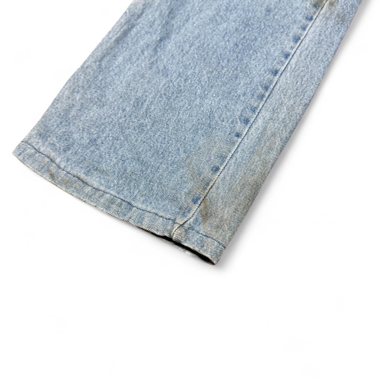 Blue Dickies jeans in size 36x34 with lots of marks and clear signs of wear