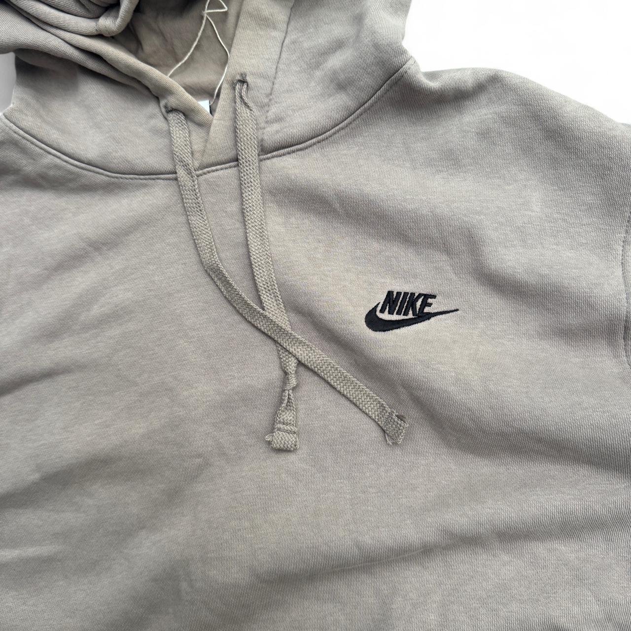Light brown Nike hoodie with embroidered logo