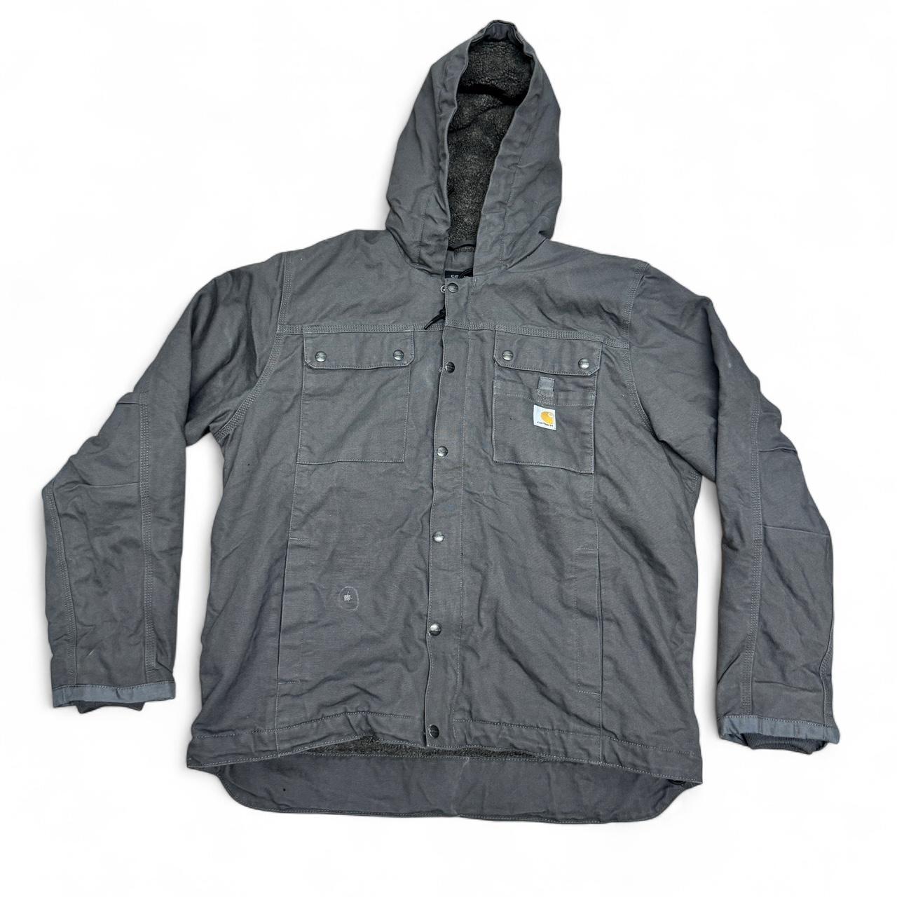 Carhartt Grey Utility Jacket Sherpa Lined Size M