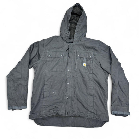 Carhartt Grey Utility Jacket Sherpa Lined Size M