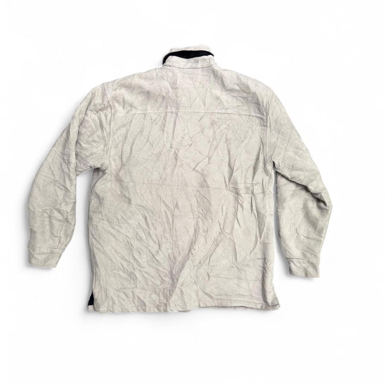 Cream Dickies button-up fleece jacket