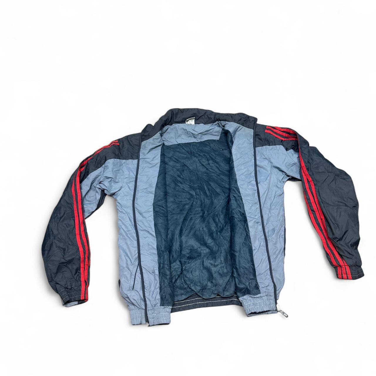 Adidas Women’s Track Jacket – Grey / Black / Red – Size 14